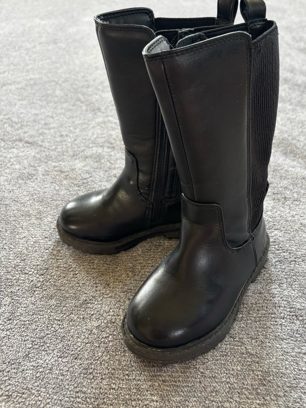 Kids Black Boots- knee length